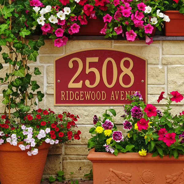 Old Century 2Line Wall Address Plaque & Reviews Wayfair